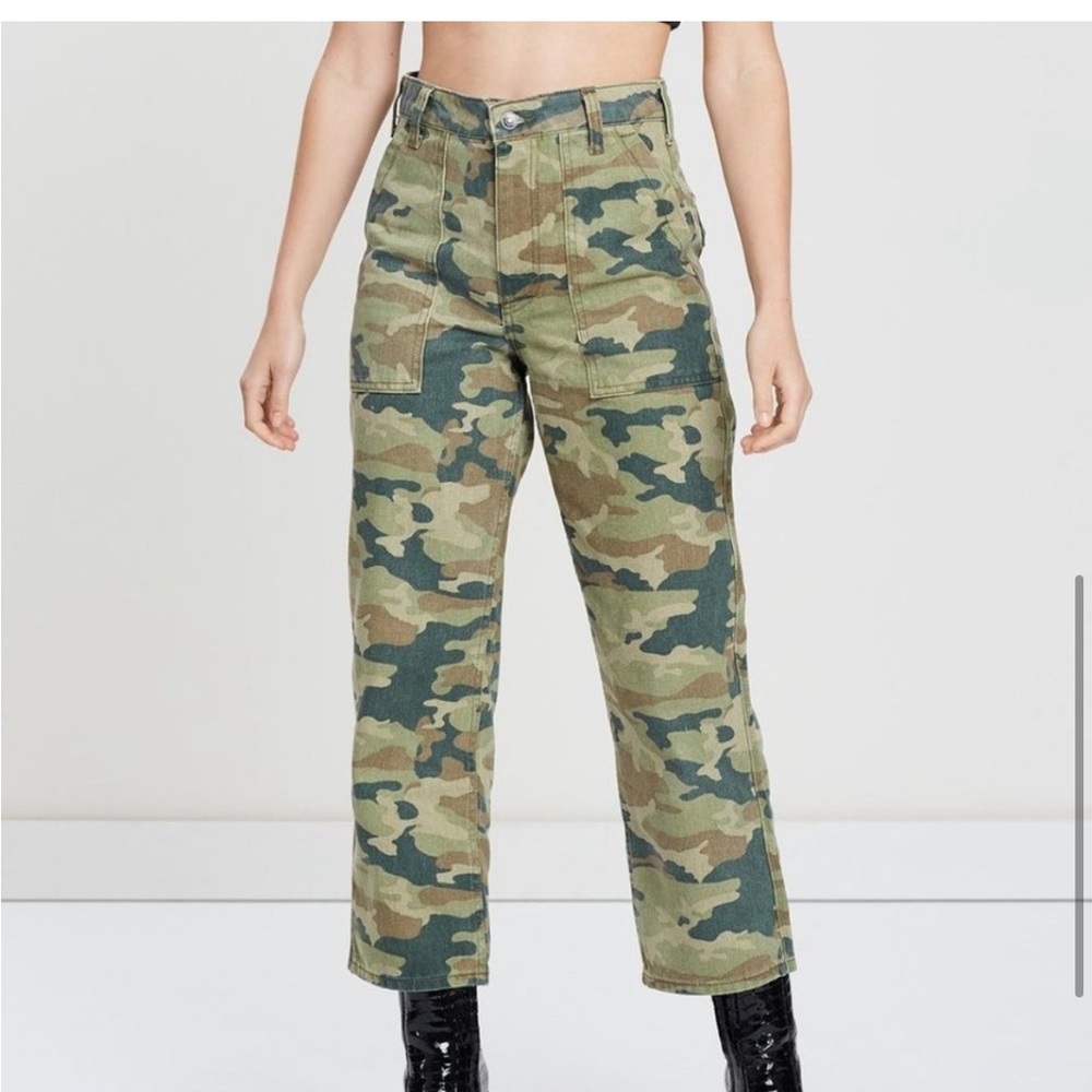 NWT Free People Army Style Straight Leg Camo Pants